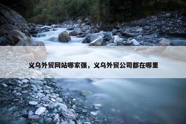 义乌外贸网站哪家强，义乌外贸公司都在哪里