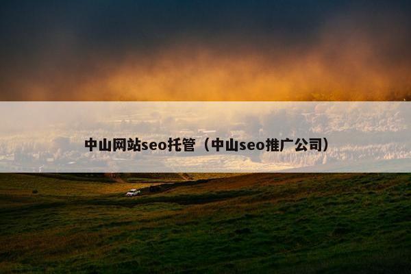 中山网站seo托管（中山seo推广公司）