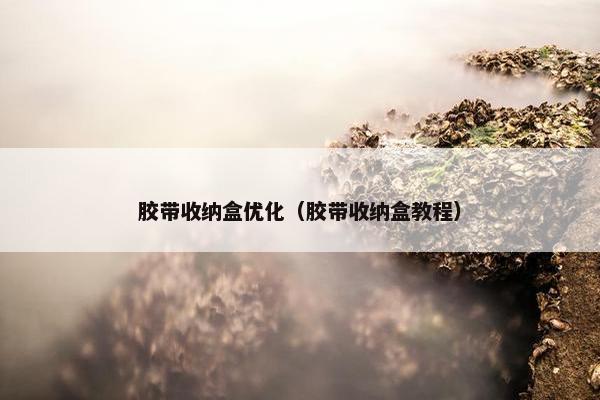 胶带收纳盒优化（胶带收纳盒教程）