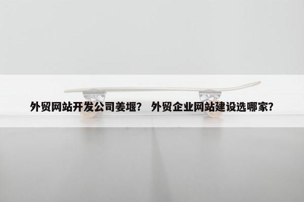外贸网站开发公司姜堰？ 外贸企业网站建设选哪家？