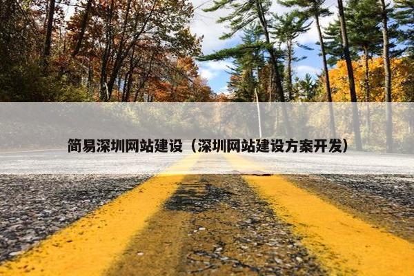 简易深圳网站建设（深圳网站建设方案开发）