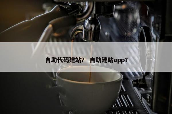 自助代码建站？ 自助建站app？