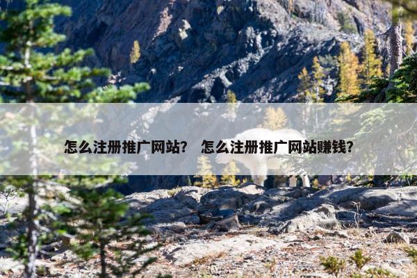怎么注册推广网站？ 怎么注册推广网站赚钱？