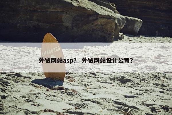 外贸网站asp？ 外贸网站设计公司？