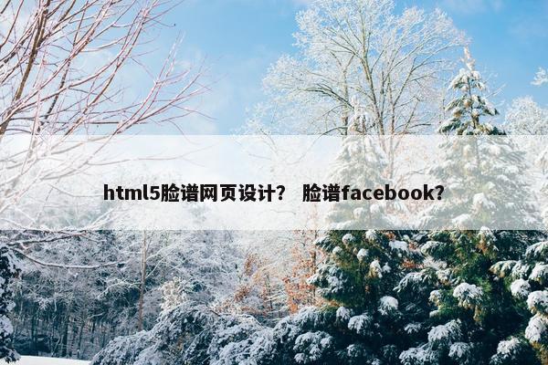 html5脸谱网页设计？ 脸谱facebook？