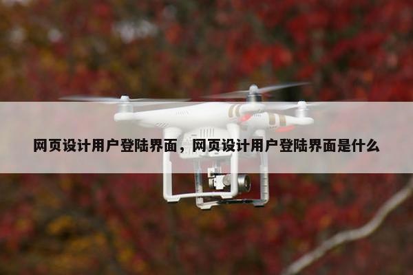 网页设计用户登陆界面，网页设计用户登陆界面是什么