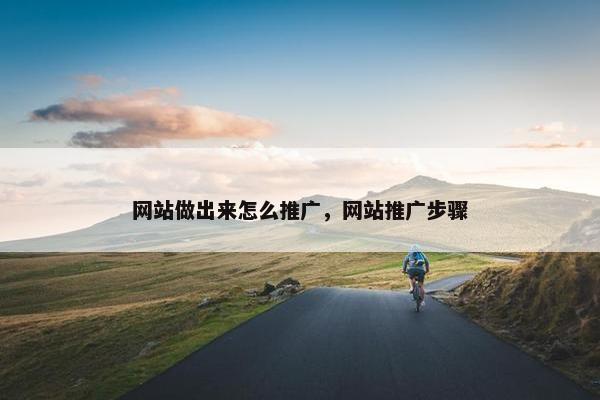网站做出来怎么推广，网站推广步骤