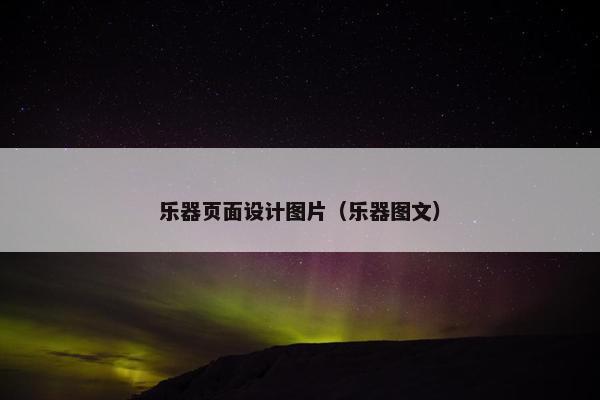 乐器页面设计图片（乐器图文）