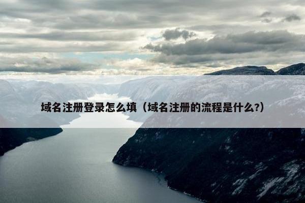 域名注册登录怎么填（域名注册的流程是什么?）
