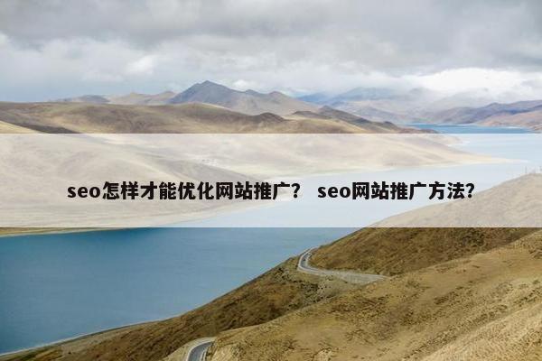 seo怎样才能优化网站推广？ seo网站推广方法？