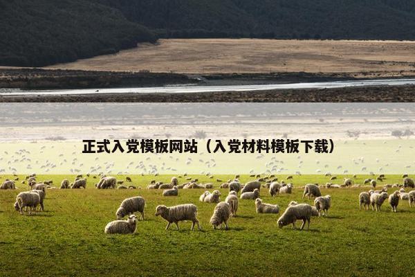 正式入党模板网站（入党材料模板下载）