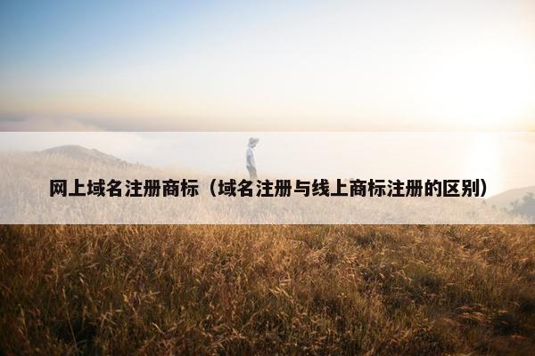 网上域名注册商标（域名注册与线上商标注册的区别）