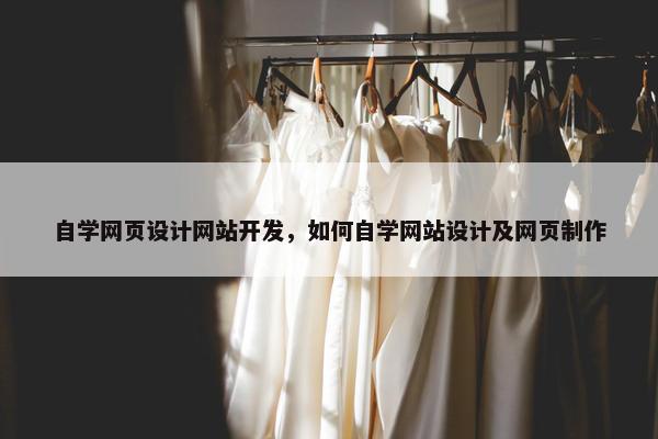 自学网页设计网站开发，如何自学网站设计及网页制作