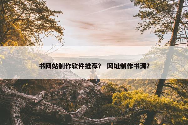 书网站制作软件推荐？ 网址制作书源？