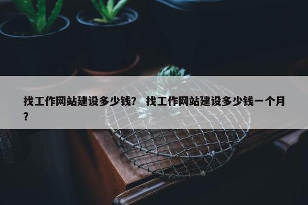 找工作网站建设多少钱？ 找工作网站建设多少钱一个月？