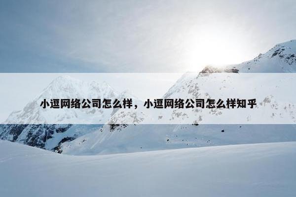 小逗网络公司怎么样，小逗网络公司怎么样知乎