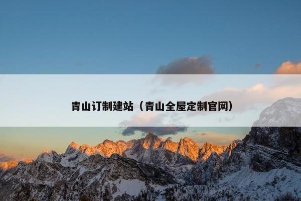 青山订制建站（青山全屋定制官网）