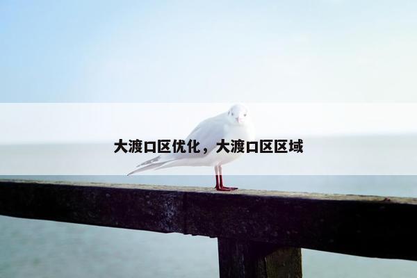 大渡口区优化，大渡口区区域