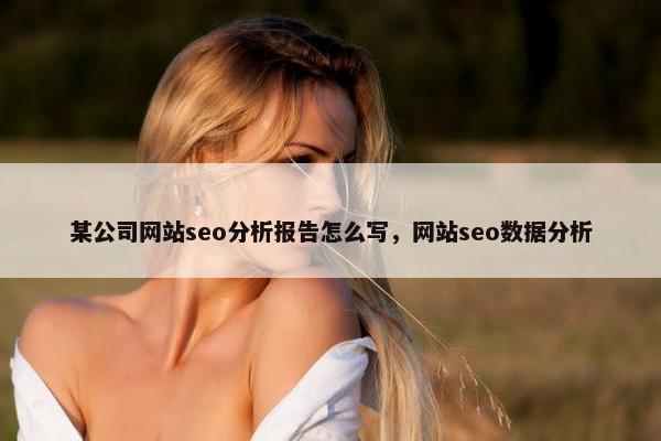 某公司网站seo分析报告怎么写，网站seo数据分析