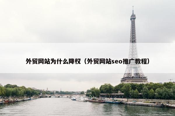 外贸网站为什么降权（外贸网站seo推广教程）
