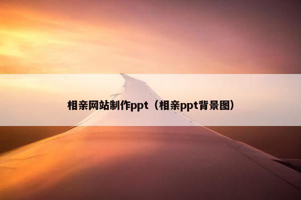 相亲网站制作ppt（相亲ppt背景图）
