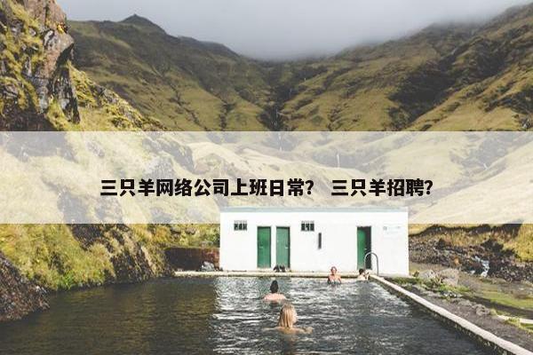 三只羊网络公司上班日常？ 三只羊招聘？