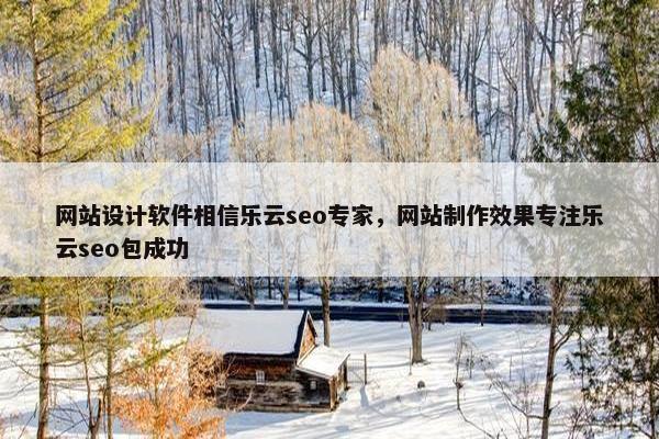 网站设计软件相信乐云seo专家，网站制作效果专注乐云seo包成功