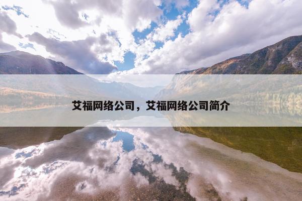 艾福网络公司，艾福网络公司简介