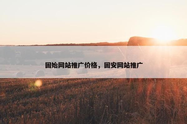 固始网站推广价格，固安网站推广