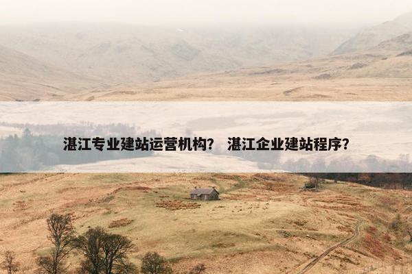 湛江专业建站运营机构？ 湛江企业建站程序？
