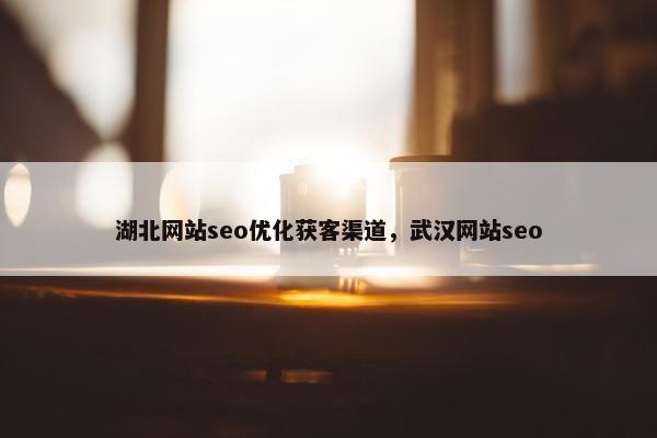 湖北网站seo优化获客渠道，武汉网站seo
