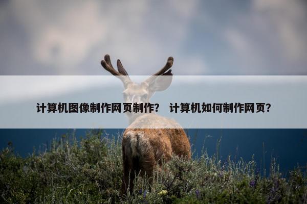 计算机图像制作网页制作？ 计算机如何制作网页？