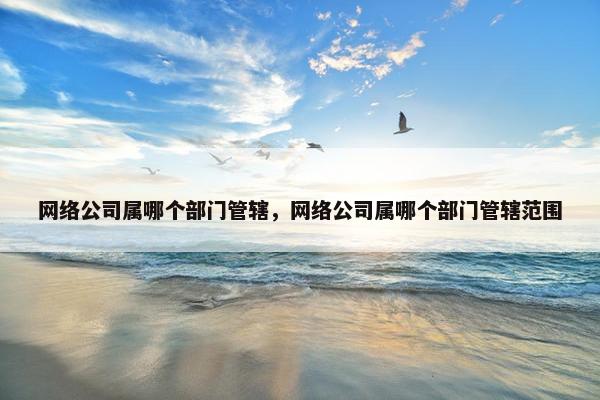 网络公司属哪个部门管辖，网络公司属哪个部门管辖范围