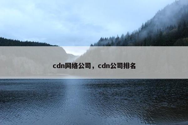 cdn网络公司，cdn公司排名