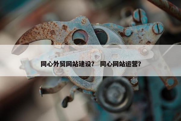 同心外贸网站建设？ 同心网站运营？