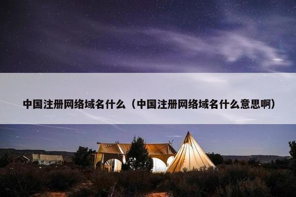 中国注册网络域名什么（中国注册网络域名什么意思啊）