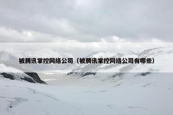 被腾讯掌控网络公司（被腾讯掌控网络公司有哪些）