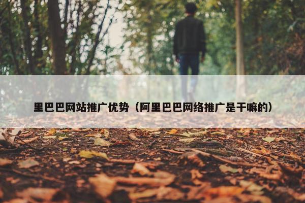 里巴巴网站推广优势（阿里巴巴网络推广是干嘛的）