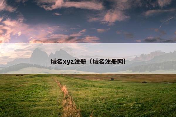 域名xyz注册（域名注册网）