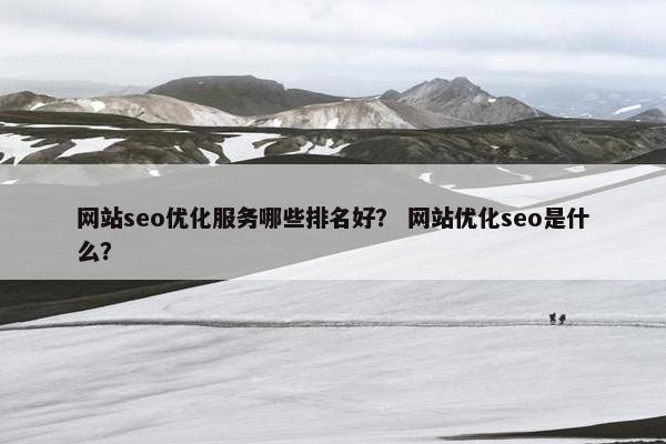 网站seo优化服务哪些排名好？ 网站优化seo是什么？