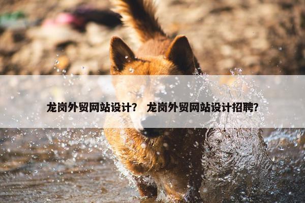 龙岗外贸网站设计？ 龙岗外贸网站设计招聘？