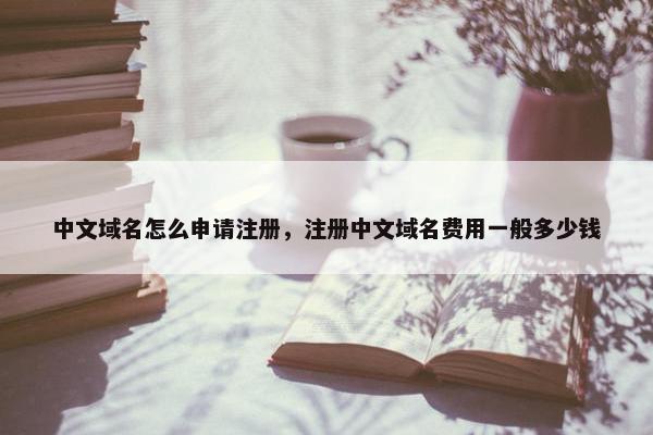 中文域名怎么申请注册，注册中文域名费用一般多少钱