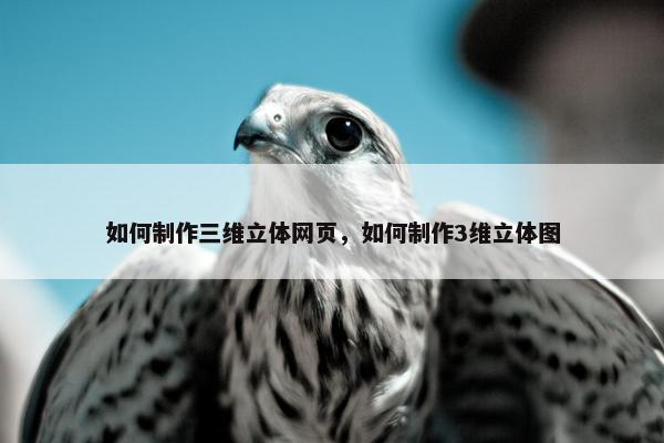 如何制作三维立体网页，如何制作3维立体图