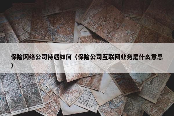 保险网络公司待遇如何（保险公司互联网业务是什么意思）