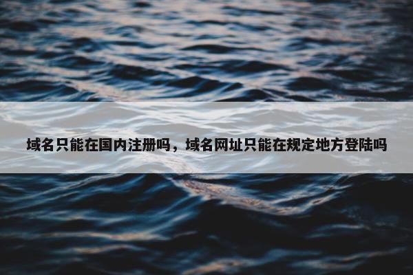 域名只能在国内注册吗，域名网址只能在规定地方登陆吗