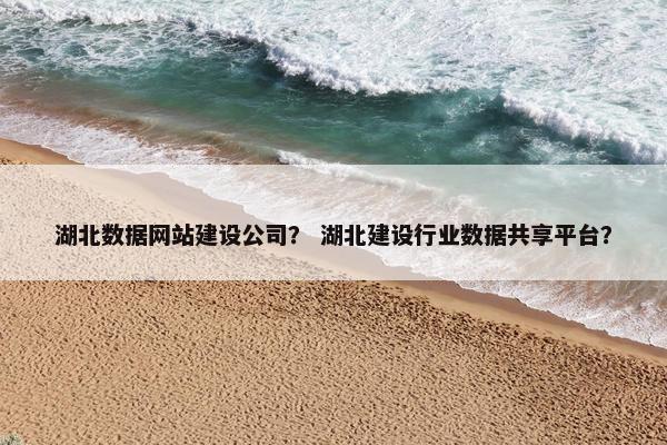 湖北数据网站建设公司？ 湖北建设行业数据共享平台？