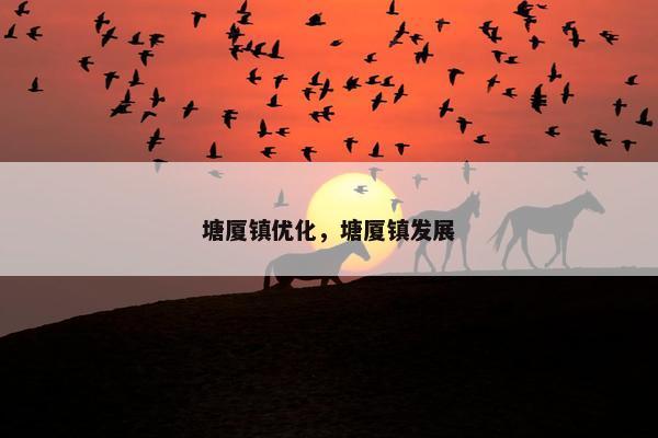 塘厦镇优化，塘厦镇发展