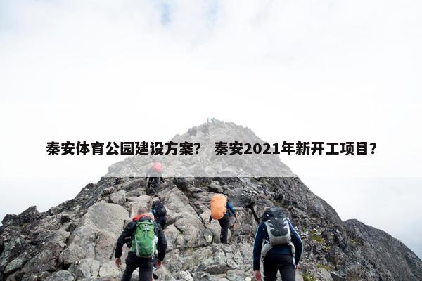 秦安体育公园建设方案？ 秦安2021年新开工项目？