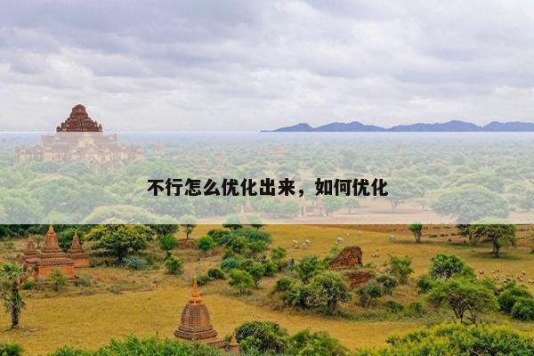 不行怎么优化出来，如何优化