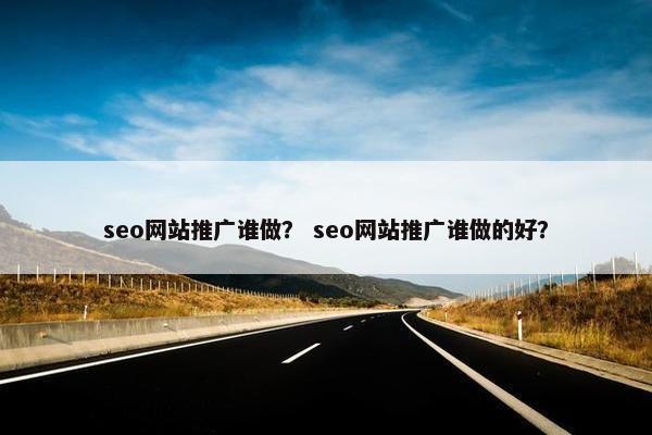 seo网站推广谁做？ seo网站推广谁做的好？